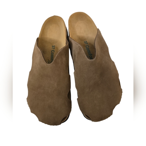 Comfortfusse Trudi Leather Clog Sandals Size 37 - Picture 5 of 7